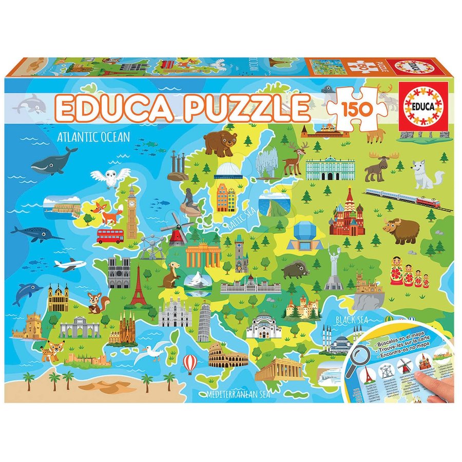 Map of Europe - puzzle of 150 pieces-1