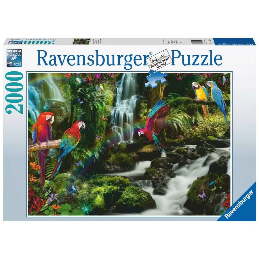 Perroquets dans la Jungle - puzzle de 2000 pièces-1