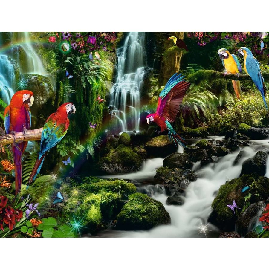 Perroquets dans la Jungle - puzzle de 2000 pièces-2