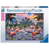 thumb-Roze Flamingo's - puzzel van  1000 stukjes-1