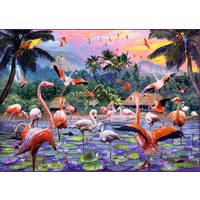 thumb-Flamants roses - puzzle de 1000 pièces-2