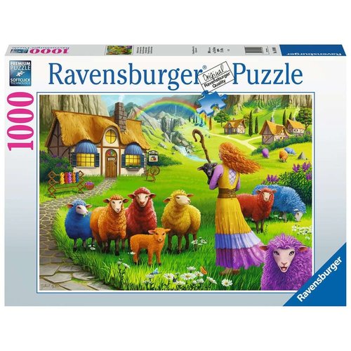  Ravensburger De kleurrijke wolwinkel - 1000 stukjes 