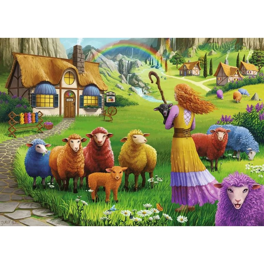 The Happy Sheep Yarn Shop  - puzzle of 1000 pieces-2