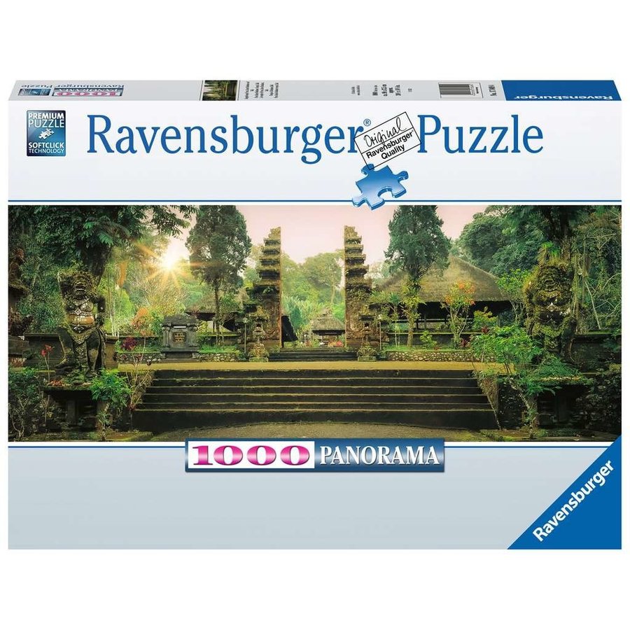 Temple de la jungle Pura Luhur - Bali - puzzle panoramique de 1000 pièces-1
