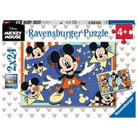 thumb-Movie star Mickey - 2 puzzles of 24 pieces-1