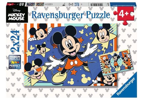 Ravensburger Movie star Mickey - 2 x 24 pieces 