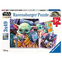 thumb-Mandalorian: Baby Yoda Grogu Momenten - 3 puzzels van 49 stukjes-1