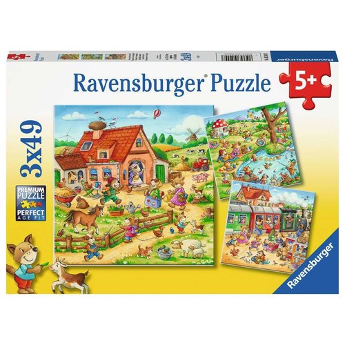  Ravensburger Holiday in the countryside - 3 x 49 pieces 