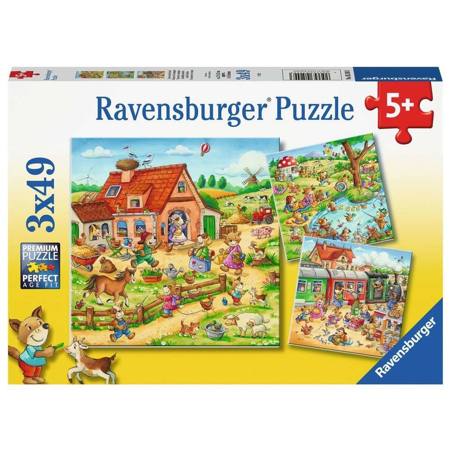 Vakantie op het platteland - 3 puzzels van 49 stukjes-1