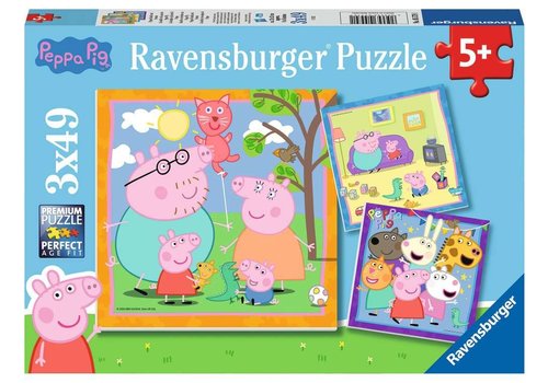  Ravensburger Peppa Pig - Family and Friends - 3 x 49 pieces 
