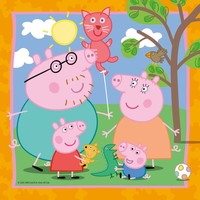 thumb-Peppa Pig - Family and Friends - 3 puzzles of 49 pieces-2