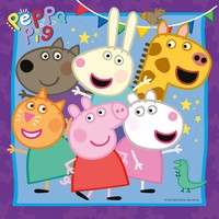 thumb-Peppa Pig - Familie en vriendjes - 3 puzzels van 49 stukjes-4