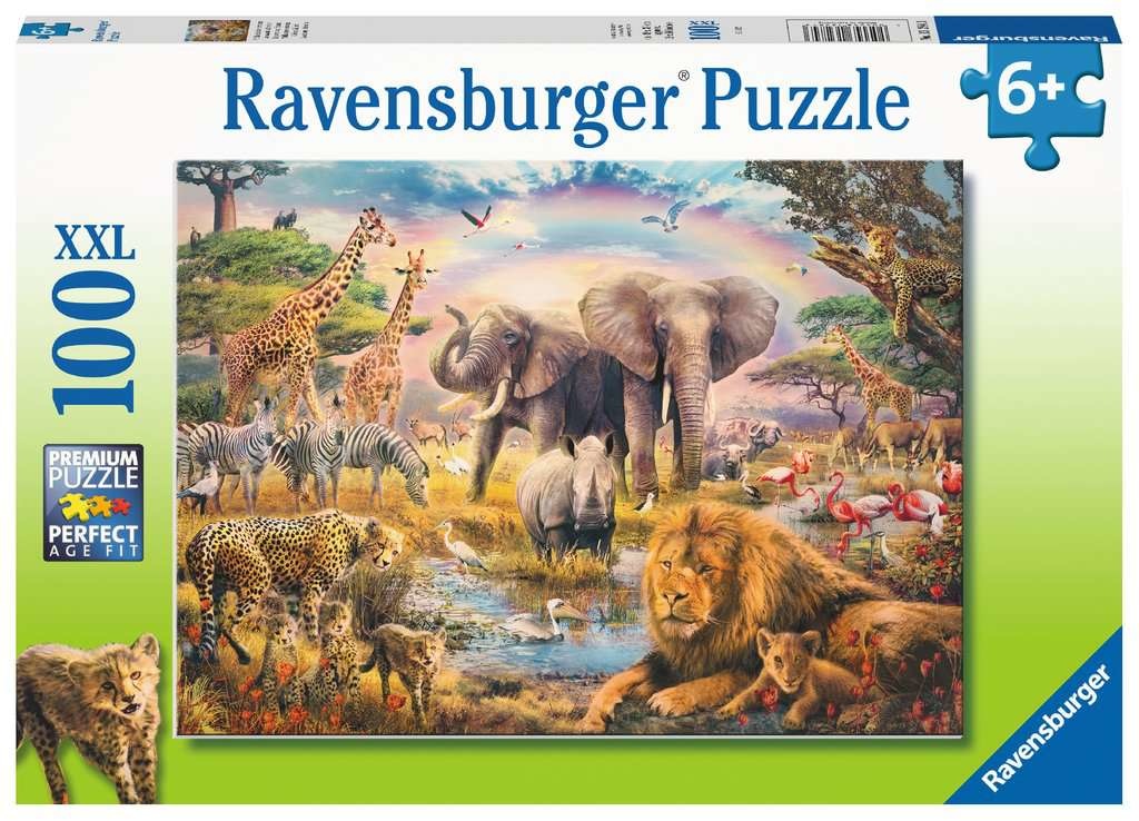 Ravensburger - Puzzle 100 pièces XXL, Glissade / Le roi Lion