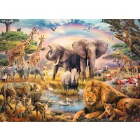 thumb-Savane africaine - puzzle de 100 pièces-2