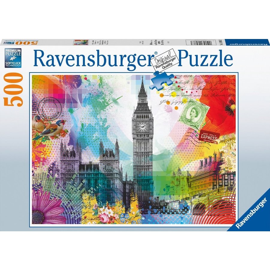 Carte postale de Londres - puzzle de 500 pièces-1