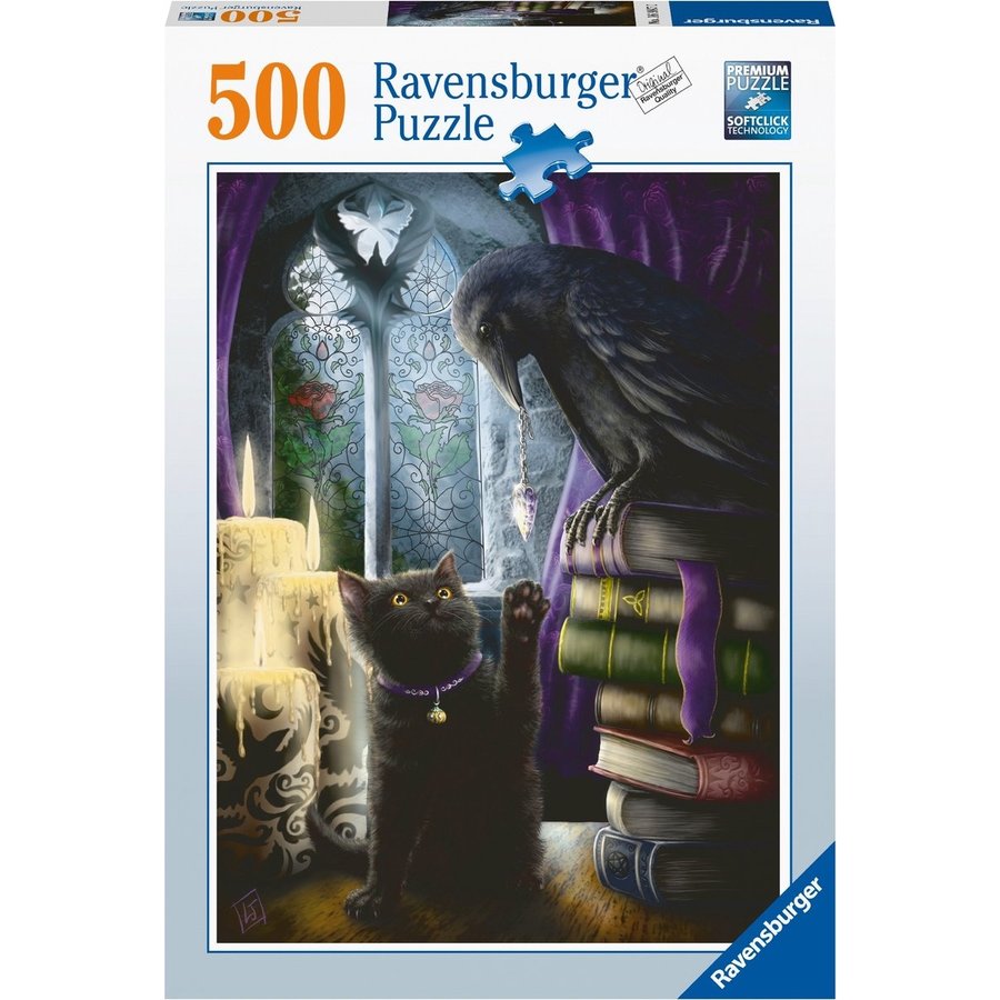 Black Cat and Raven - jigsaw puzzle of 500 pieces-1