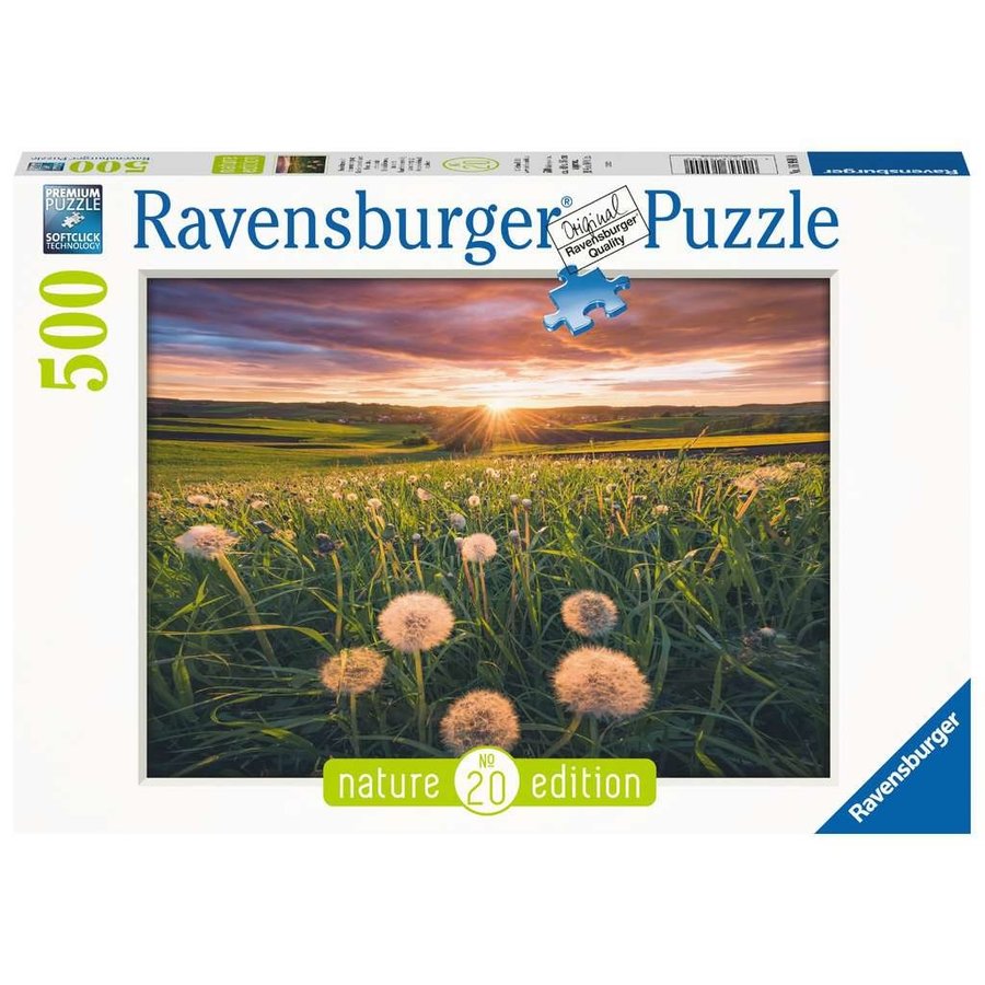 Paardenbloemen bij zonsondergang - puzzel van 500 stukjes-1