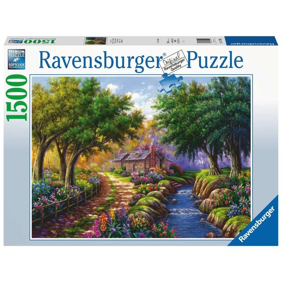 Cottage by the river - puzzle of 1500 pieces-1