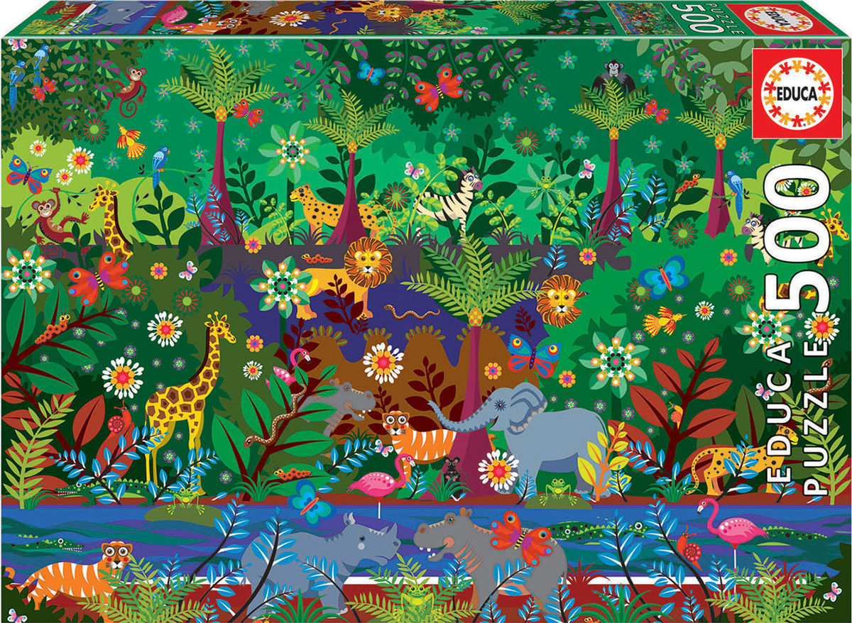  Les animaux de la jungle - Puzzle géant (French