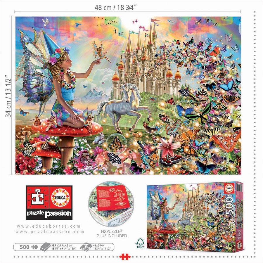 Fairies and Butterflies - jigsaw puzzle of 500 pieces-3
