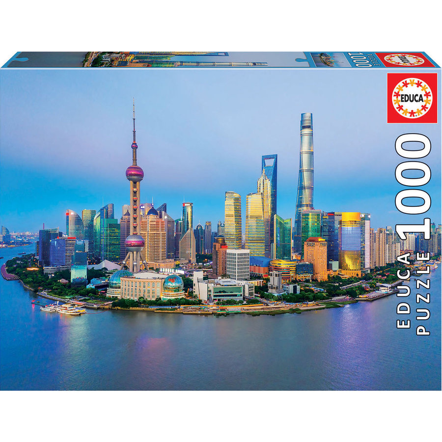 Sunset over Shanghai - puzzle of 1000 pieces-1