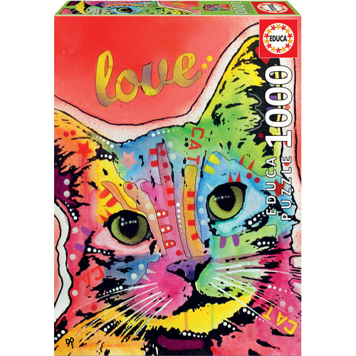  Educa Tilt Cat Love - Dean Russo - 1000 pièces 
