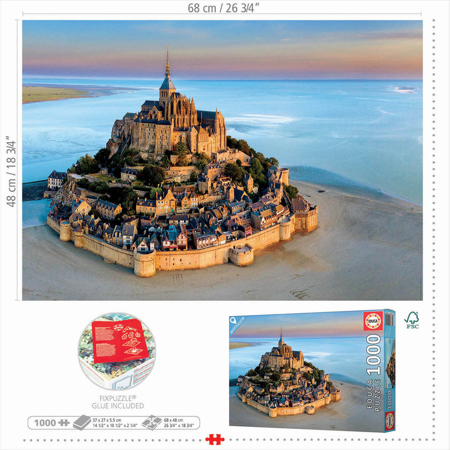 Mont-Saint-Michel - puzzel 1000 stukjes-3