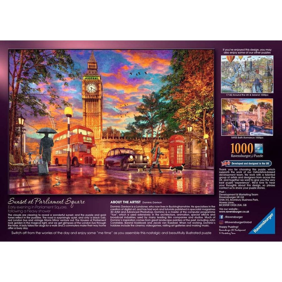 Sunset at Parliament Square, London - Jigsaw 1000 pieces-3