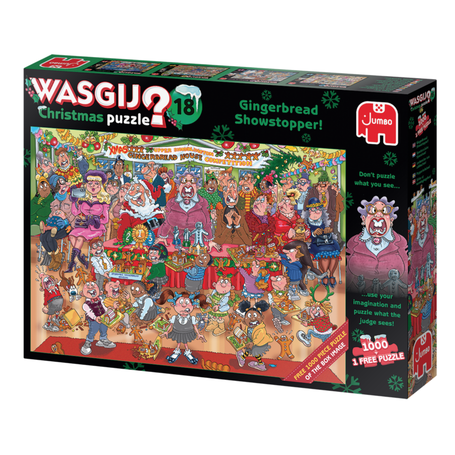 Wasgij Noël 18 - Gingerbread Showstopper - 2 puzzles de 1000 pièces-1