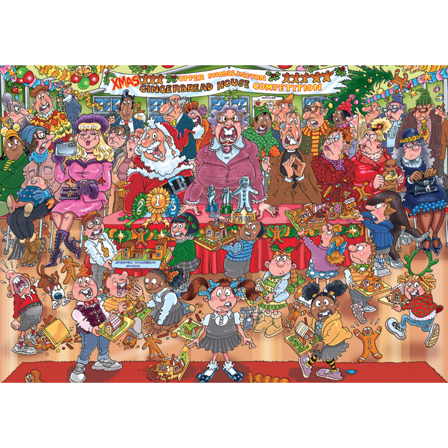 Wasgij Noël 18 - Gingerbread Showstopper - 2 puzzles de 1000 pièces-3