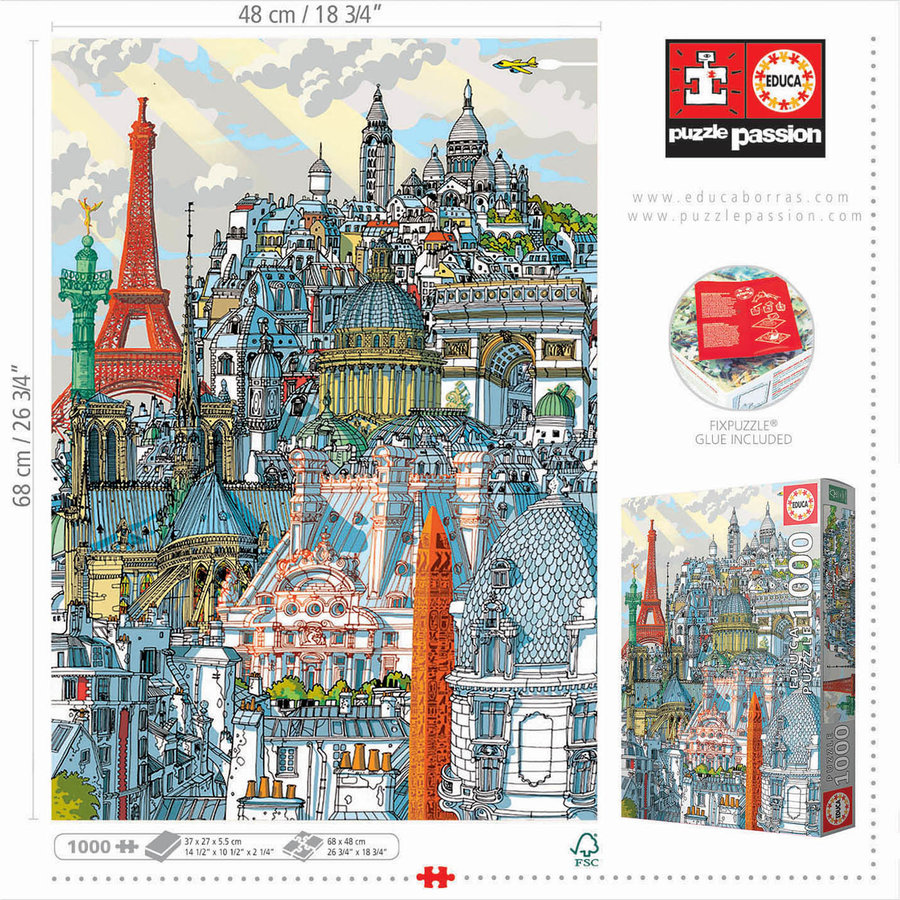 Parijs - Carlo Stanga - puzzel 1000 stukjes-3