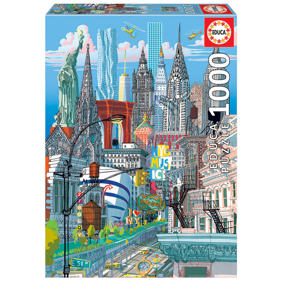 New York - Carlo Stanga - puzzel 1000 stukjes-1