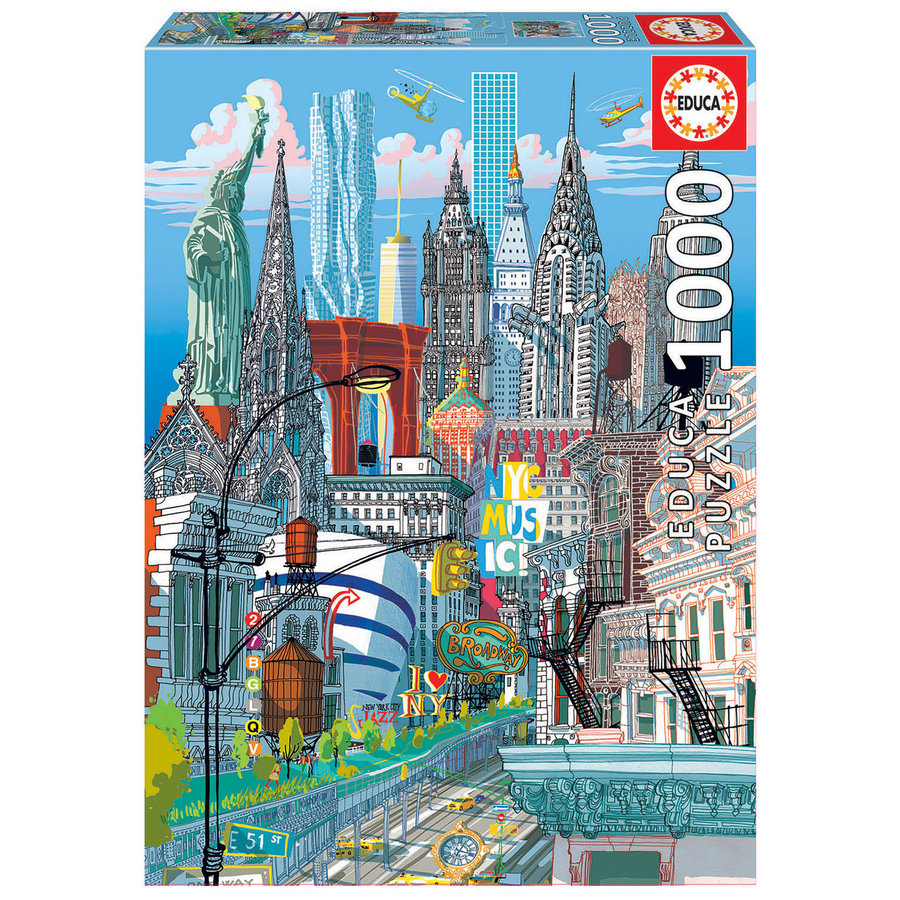 New York - Carlo Stanga - puzzle de 1000 pièces-1