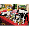 SUNSOUT Lori Schory - Who let the cats out? -  jigsaw puzzle of 1000 pieces