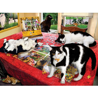 Lori Schory - Who let the cats out? -  jigsaw puzzle of 1000 pieces