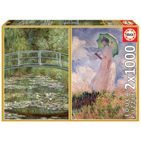 thumb-Claude Monet - 2 x 1000 pièces puzzle-1