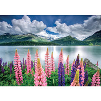 thumb-Lupins sur la rive - puzzle de 1500 pièces-2