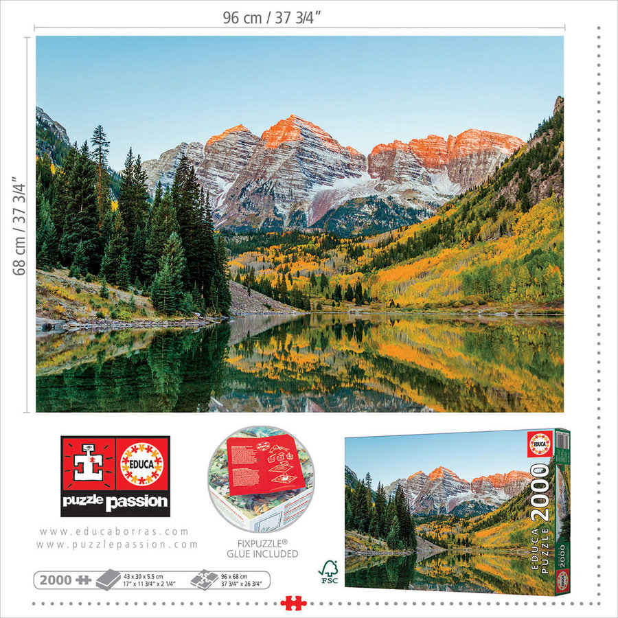 Maroon Bells - jigsaw puzzle of 2000 pieces-3