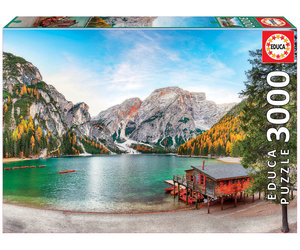 Educa Lake Braies in autumn - jigsaw puzzle of 3000 pieces