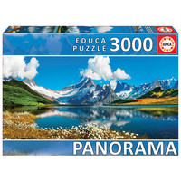 thumb-Meer in Zwitserland - panorama - puzzel van 3000 stukjes-1