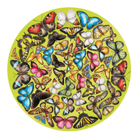 thumb-Papillon - Double-sided  Round Jigsawpuzzle Wood - 424 pieces-2