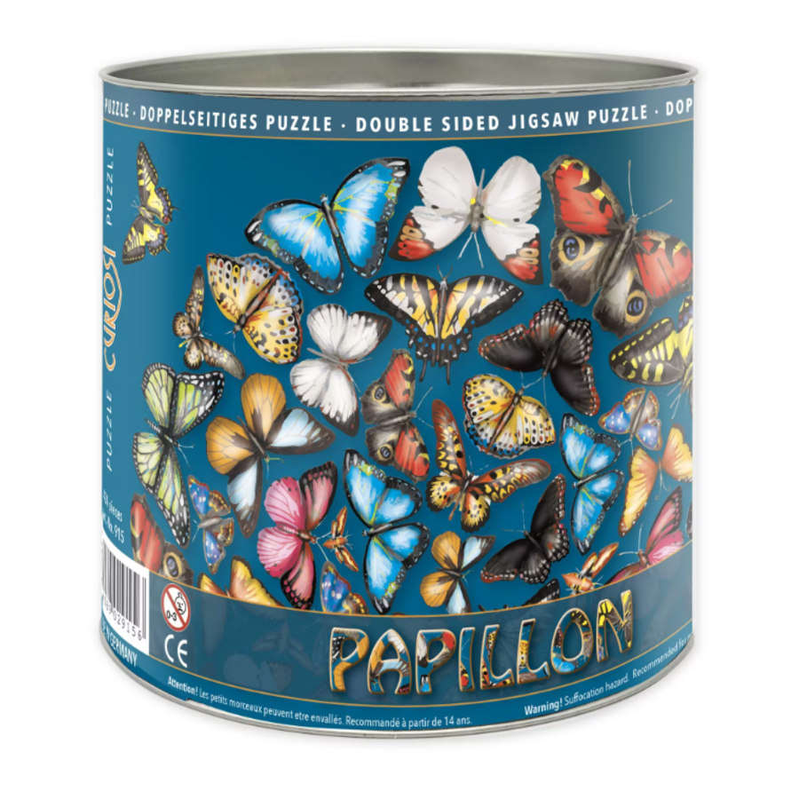 Papillon - Double-sided  Round Jigsawpuzzle Wood - 424 pieces-1