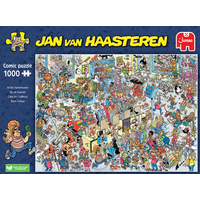Bij de kapper -  Jan van Haasteren - puzzel van 1000 stukjes