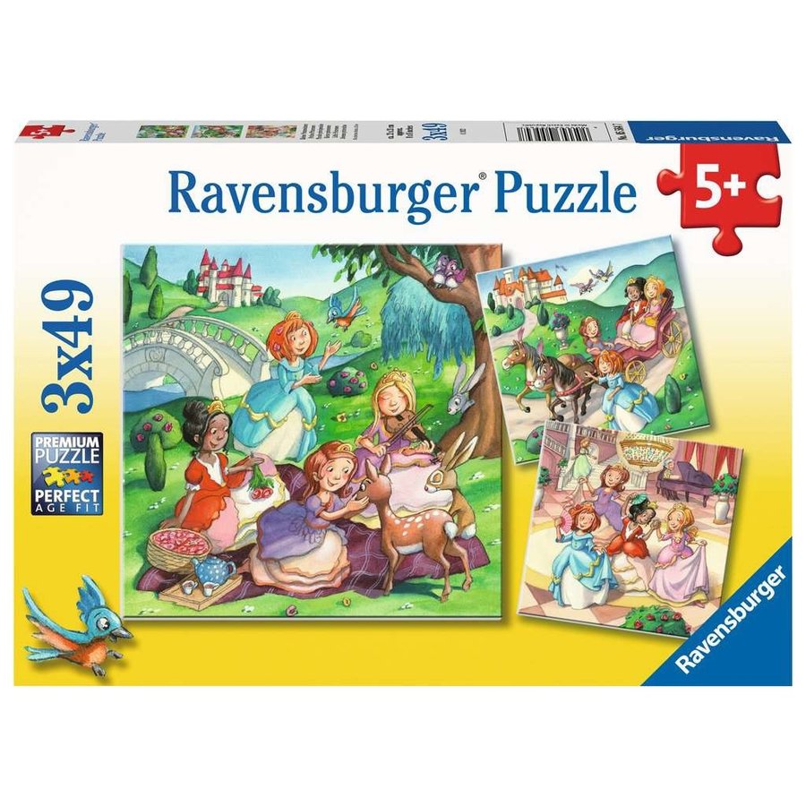 Kleine Prinsessen - 3 puzzels van 49 stukjes-1