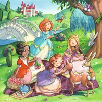 thumb-Kleine Prinsessen - 3 puzzels van 49 stukjes-2