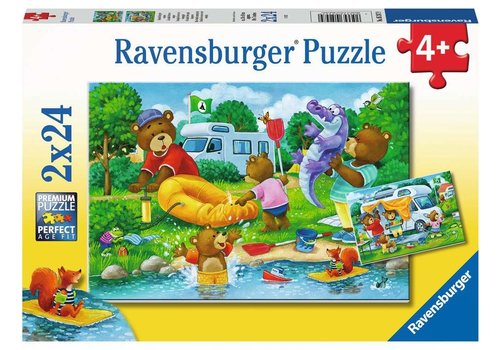  Ravensburger The Family Bear on Camp - 2 x 24 pieces 