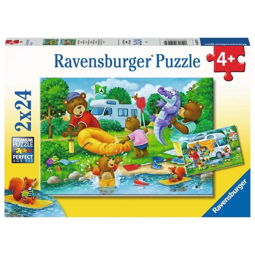  Ravensburger De Familie Beer op Kamp - 2 x 24 stukjes 