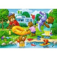 thumb-La famille Ours au camp - 2 puzzles de 24 pièces-2