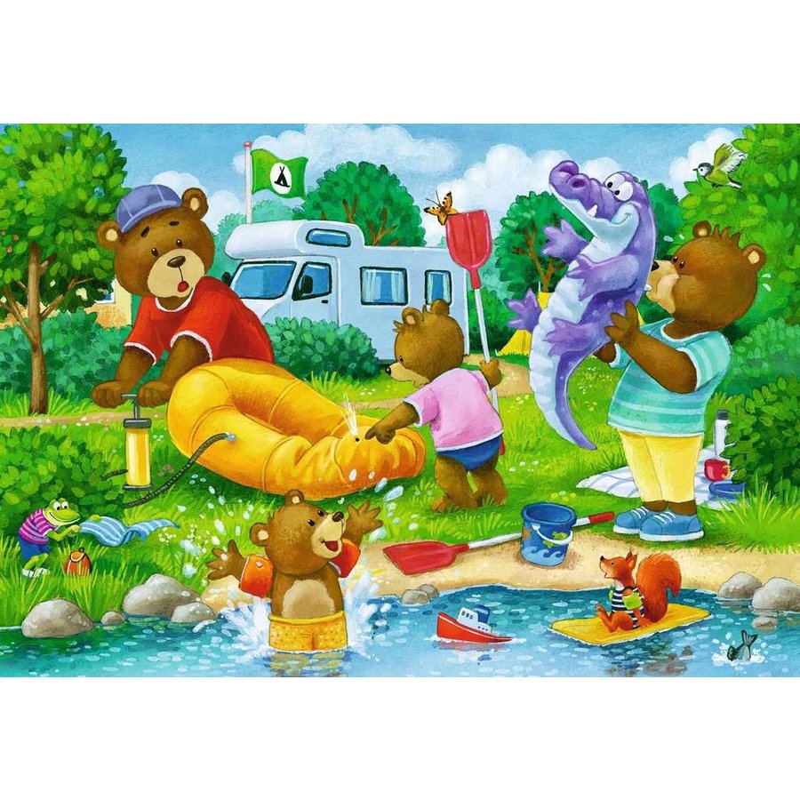 La famille Ours au camp - 2 puzzles de 24 pièces-2