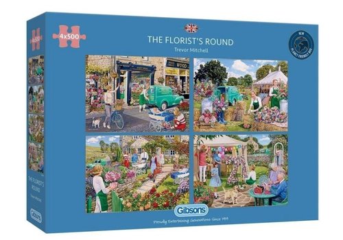  Gibsons The Florist's Round - 4 puzzles of 500 pieces 